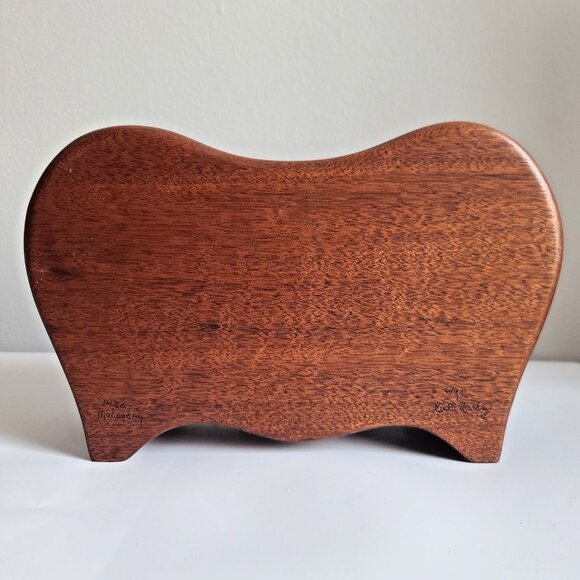 Bill Hardy Handmade Mahogany Jewelry Box, Curved Dresser Miniature Chest 1990s - Picture 2 of 9